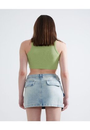 Falda En Denim  Para Mujer Azul Seven Seven