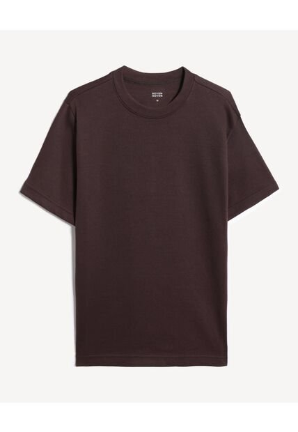 Camiseta Para Hombre Manga Corta Cuello Redondo Color Café Marca Seven Seven #45092842