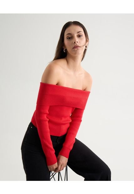 Saco Para Mujer Cuello Redondo Color Rojo Marca Seven Seven #28330667
