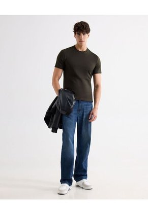 Camiseta Para Hombre Manga Corta Cuello Redondo Color Verde Marca Seven Seven #45092781