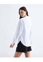 Camisa Clásica Manga Larga  Para Mujer Blanco Seven Seven de Seven Seven