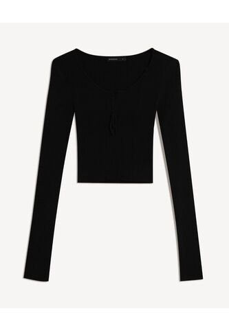 Camiseta Para Mujer Manga Larga Moda Color Negro Marca Seven Seven #28096432 Seven Seven