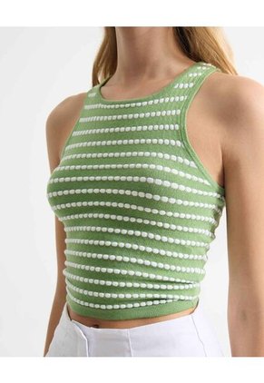 Camiseta Para Mujer Manga Sisa Cuello Redondo Color Verde Marca Seven Seven #28096261