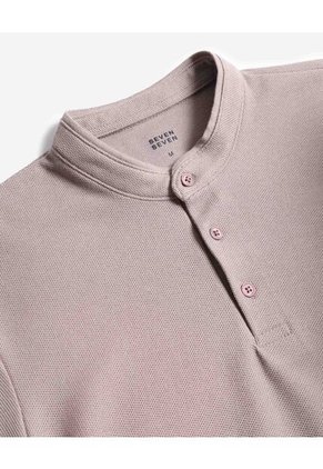 Polo Para Hombre Cuello Mao Sin Bolsillo Color Gris Marca Seven Seven #45110908