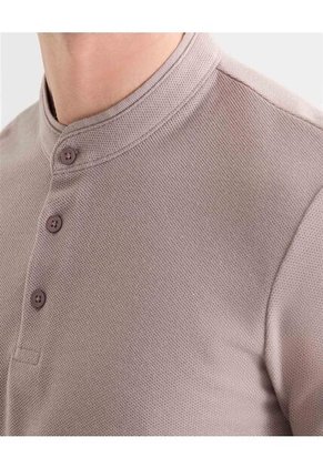 Polo Para Hombre Cuello Mao Sin Bolsillo Color Gris Marca Seven Seven #45110908