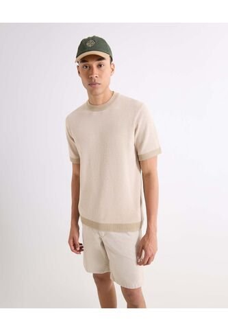 Camiseta Para Hombre Manga Corta Cuello Redondo Color Arena Marca Seven Seven #45092764 Seven Seven