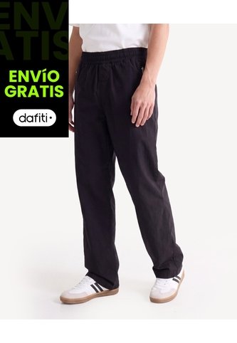 Jogger Recto Ligero  Para Hombre Negro Seven Seven Seven Seven