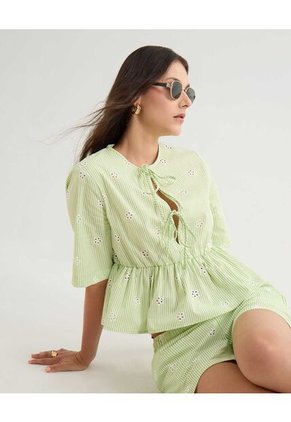 Short Para Mujer Multiusos Plano Color Verde Marca Seven Seven #28191086