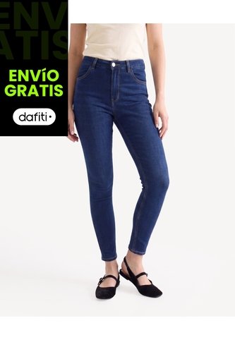 Jean Curvy Tiro Alto  Para Mujer Azul Seven Seven Seven Seven