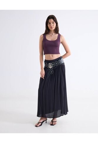 Camiseta Para Mujer Manga Sisa Cuello Redondo Color Café Marca Seven Seven #28096423 Seven Seven