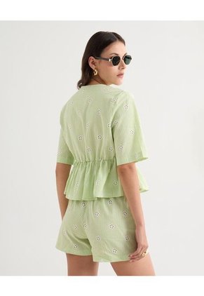 Short Para Mujer Multiusos Plano Color Verde Marca Seven Seven #28191086