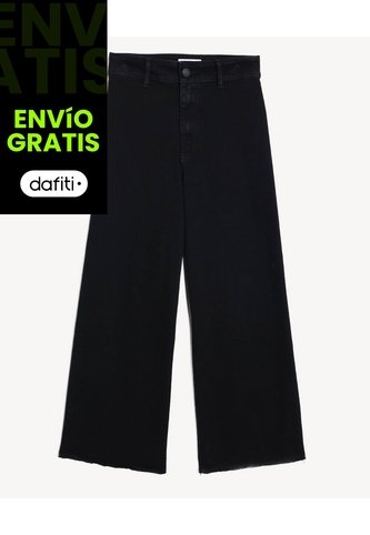 Jean Retro Oscuro  Para Mujer Negro Seven Seven Seven Seven