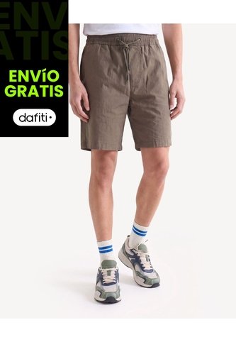 Bermuda Jogger Ligera  Para Hombre Verde Seven Seven Seven Seven