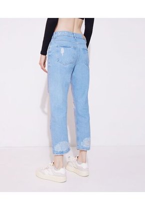 Jean Para Mujer Straight Color Azul  Marca Seven Seven #28160752