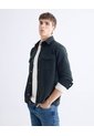 Sobrecamisa Con Bolsillos Frontales  Para Hombre Verde Seven Seven de Seven Seven