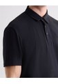 Polo Jersey  Para Hombre Negro Seven Seven de Seven Seven