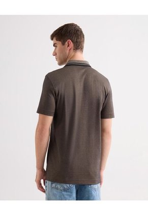 Polo Para Hombre Cuello Tejido Sin Bolsillo Color Café Marca Seven Seven #45110905