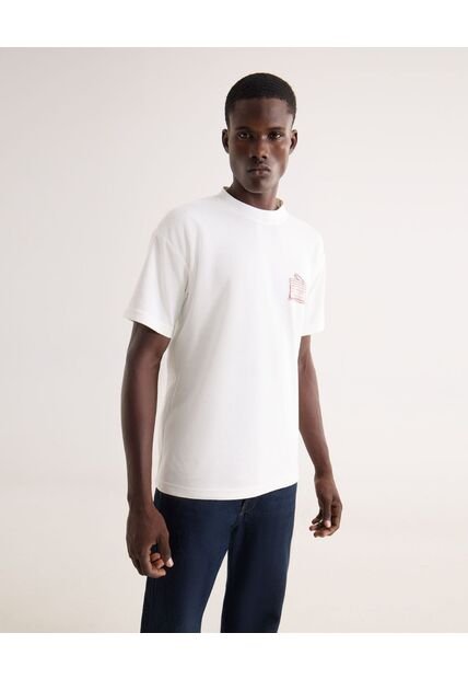 Camiseta Para Hombre Manga Corta Cuello Redondo Color Crudo Marca Seven Seven #45092854