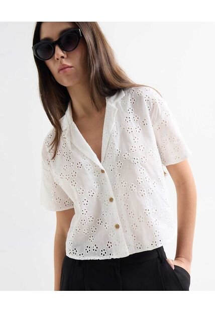 Blusa Para Mujer Manga Corta Color Crudo Marca Seven Seven #28124034