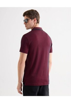 Polo Para Hombre Cuello Tejido Sin Bolsillo Color Vino Marca Seven Seven #45110903