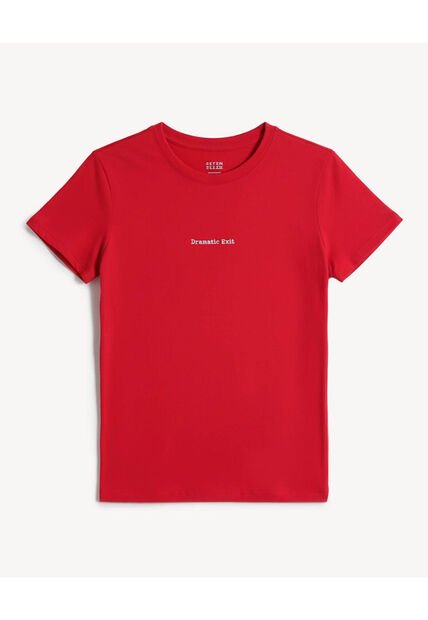 Camiseta Para Mujer Manga Corta Cuello Redondo Color Rojo Marca Seven Seven #28096544