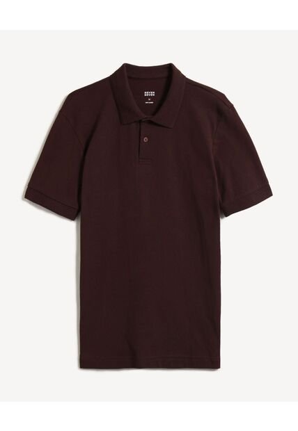 Polo Para Hombre Cuello Tejido Sin Bolsillo Color Vino Marca Seven Seven #45110936