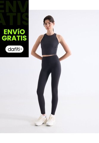 Leggins Ajustado Deportivo  Para Mujer Negro Seven Seven Seven Seven
