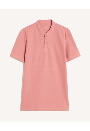 Polo Para Hombre Cuello Mao Sin Bolsillo Color Rosado Marca Seven Seven #45110907
