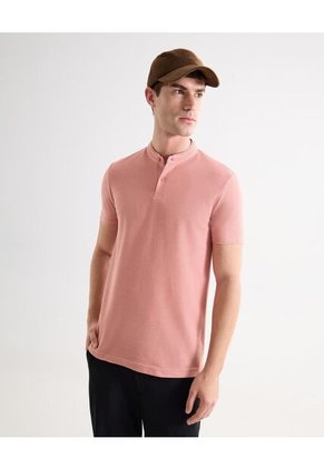 Polo Para Hombre Cuello Mao Sin Bolsillo Color Rosado Marca Seven Seven #45110907