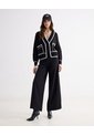 Pantalón Fluido Silueta Amplia  Para Mujer Negro Seven Seven de Seven Seven