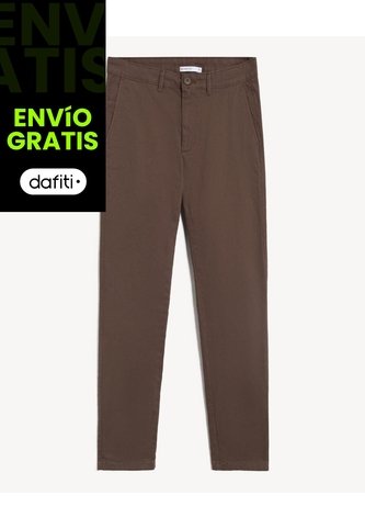 Pantalón Chino Regular  Para Hombre Café Seven Seven Seven Seven
