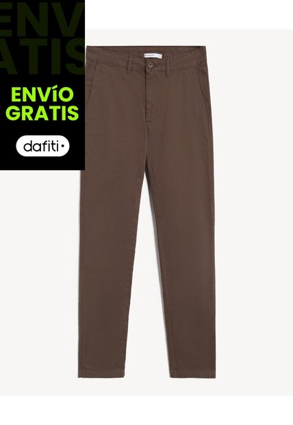 Pantalón Chino Regular  Para Hombre Café Seven Seven
