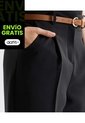 Pantalón Sastre Con Cinturón  Para Mujer Verde Seven Seven de Seven Seven
