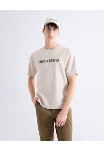 Camiseta  Para Hombre Manga Corta Cuello Redondo Color Arena Marca Seven Seven #45092858 Seven Seven