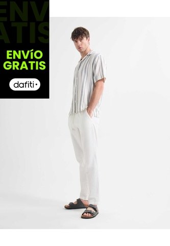 Jogger Casual  Para Hombre Marfil Seven Seven Seven Seven