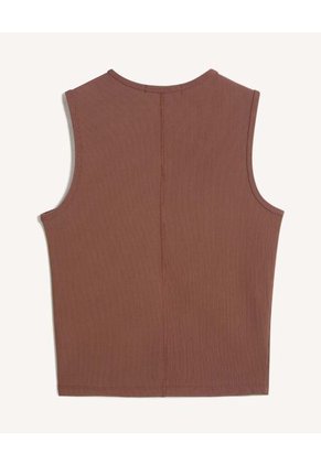 Camiseta  Para Mujer Manga Sisa Cuello Redondo Color Café Marca Seven Seven #28096562