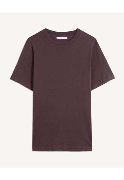 Camiseta Para Hombre Manga Corta Cuello Redondo Color Café Marca Seven Seven #45092772