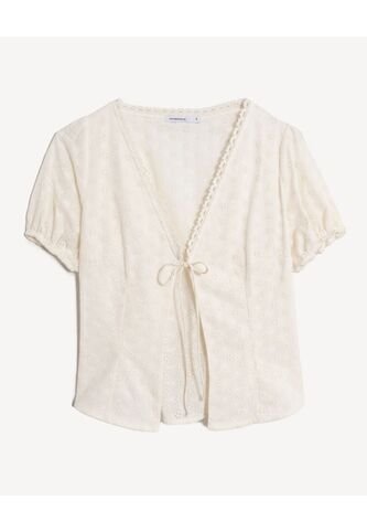 Blusa  Para Mujer Manga Corta Color Marfil Marca Seven Seven #28124106 Seven Seven