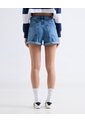 Short Mom Tono Oscuro  Para Mujer Azul Seven Seven de Seven Seven