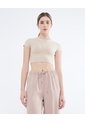 Crop Top Básico  Para Mujer Camel Seven Seven de Seven Seven