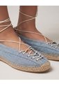 Baletas Textiles Con Cordones  Para Mujer Azul Seven Seven de Seven Seven