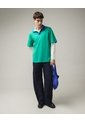 Polo Doble Capa Cuello Contraste  Para Hombre Verde Seven Seven de Seven Seven
