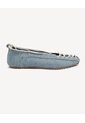 Baletas Textiles Con Cordones  Para Mujer Azul Seven Seven de Seven Seven