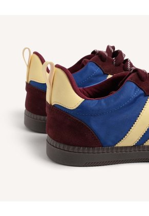 Tenis Retro Paneles En Contraste  Para Hombre Vino Seven Seven