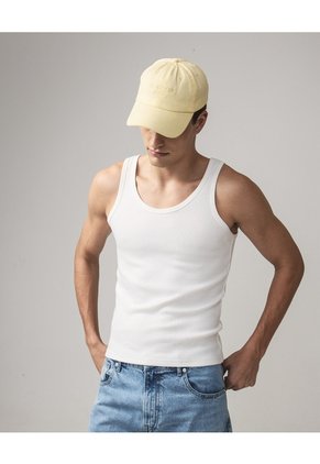 Tank Top Slim En Rib Para Hombre Crudo Seven Seven