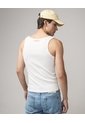 Tank Top Slim En Rib  Para Hombre Crudo Seven Seven de Seven Seven