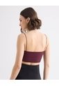Crop Top Con Tiras Delgadas  Para Mujer Vino Seven Seven de Seven Seven