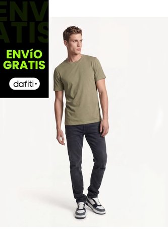 Camiseta Textura Piqué  Para Hombre Verde Seven Seven Seven Seven