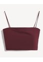 Crop Top Con Tiras Delgadas  Para Mujer Vino Seven Seven de Seven Seven