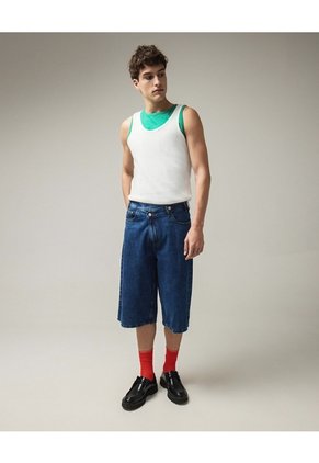 Tank Top Slim En Rib Para Hombre Crudo Seven Seven